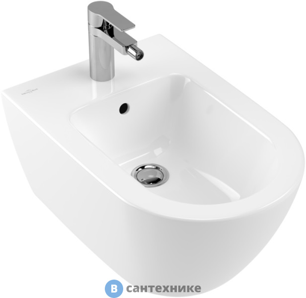Биде Villeroy & Boch Subway 2.0 540000R1 подвесное, альпийский белый, с переливом
