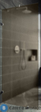 картинка Душевая перегородка коннектор стена-стекло MaybahGlass 1950*990 стекло 8 мм бронза матовая (MGD-267-4)