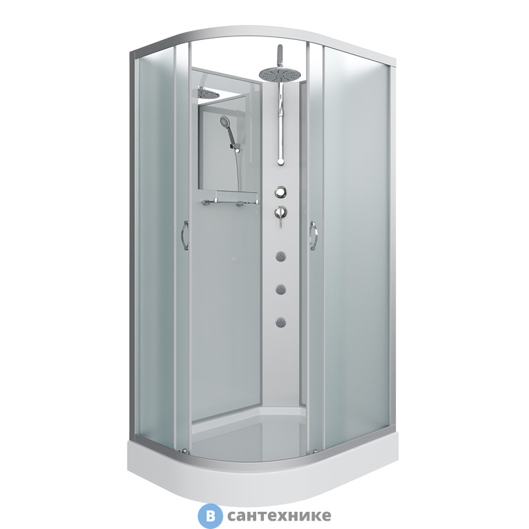 Душевая кабина Niagara NG-3312-14RBKTG (1200х800х2000) низкий поддон, стекло матовое