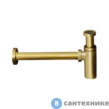 картинка Сифон Gattoni Accessori под донный клапан 1/1,4" - цилиндрический, для раковины, бронза (0160/00V0 br)