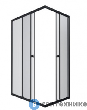 картинка Душевое ограждение Тритон Вента-Блэк 120х80, прямоуг (DK308)