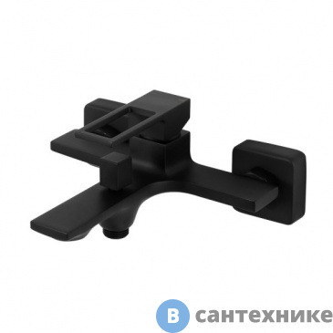картинка Смеситель BelBagno LUCE LUC-VAS-NERO для ванны и душа, чёрный