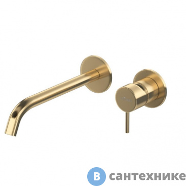 картинка Смеситель Cezares LEAF-BLI2-L-SR для раковины встраиваемый однорычажный, Sunrise