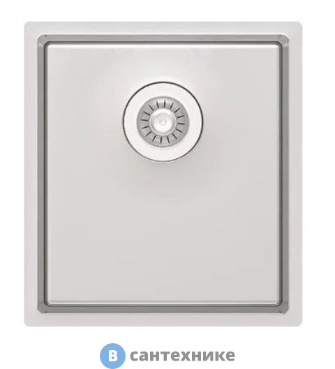 Кухонная мойка Florentina Оптима-HM 400.400.10.10 сатинированная, перелив в чаше (OHM.400.400.B.10.S.10)