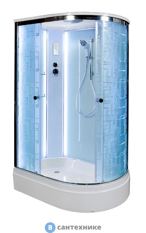 Душевая кабина Deto ЕМ2712 L LED (120х80х220 см)