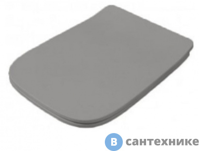 картинка Сиденье для унитаза Artceram A16 с микролифтом, grigio oliva, петли: хром (ASA001 15 71)