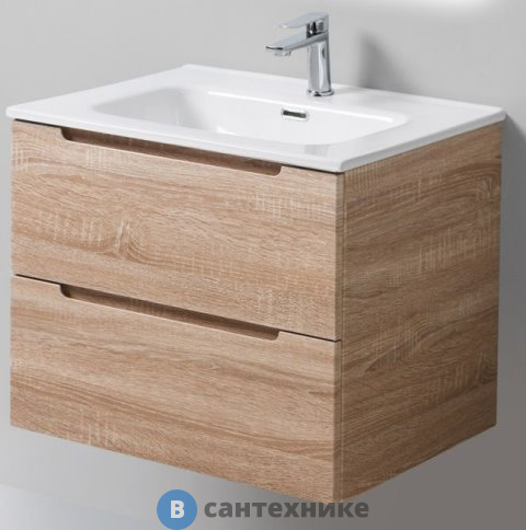 Тумба под раковину BelBagno 61 см ETNA-600-2C-SO-WO-P подвесная с двумя выкатными ящиками Rovere Bianco