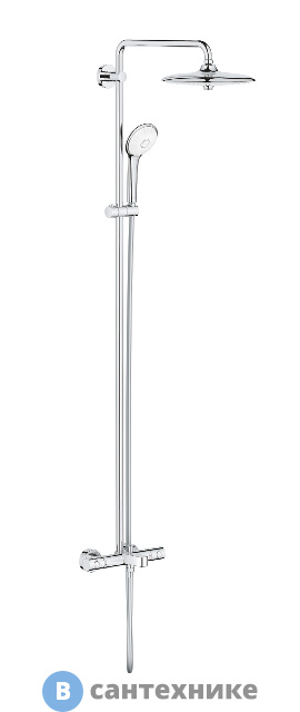 Душевая стойка Grohe 27475002 Euphoria 260 поворотная с термостатом, с изливом (хром)