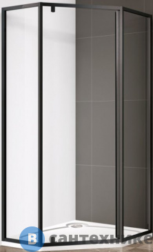 картинка Душевой уголок Cezares ECO-O-P-1-90-C-NERO (900x900x1950) без поддона