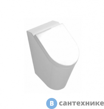 картинка Писсуар GLOBO Forty3 настенный 37*34см с отверстиями для крышки, с сифоном, с крепежом, белый (FO030.BI)