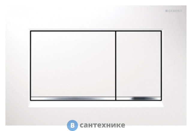 Смывная клавиша Geberit SIGMA 30 115.883.KJ.1 (белый/глянцевый хром)