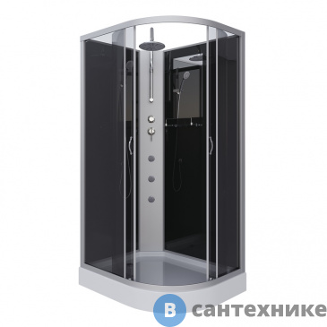 картинка Душевая кабина Niagara NG-3512-14LBKTG (1200х800х2150) низкий поддон, стекло тонированное