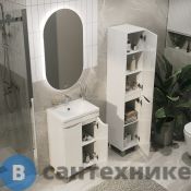 Тумба под раковину ВИСТА-50 см напольная с 2-мя двер., белый глянец (ум. Alice-50) (105063)
