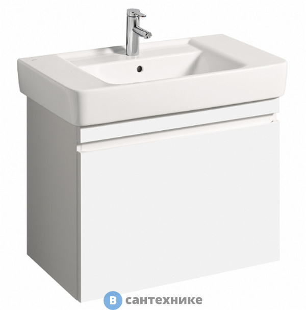 Тумба под раковину Geberit 869850000 RENOVA NR.1 PLAN /77,6х58,6х43,8/ (белый глянец)