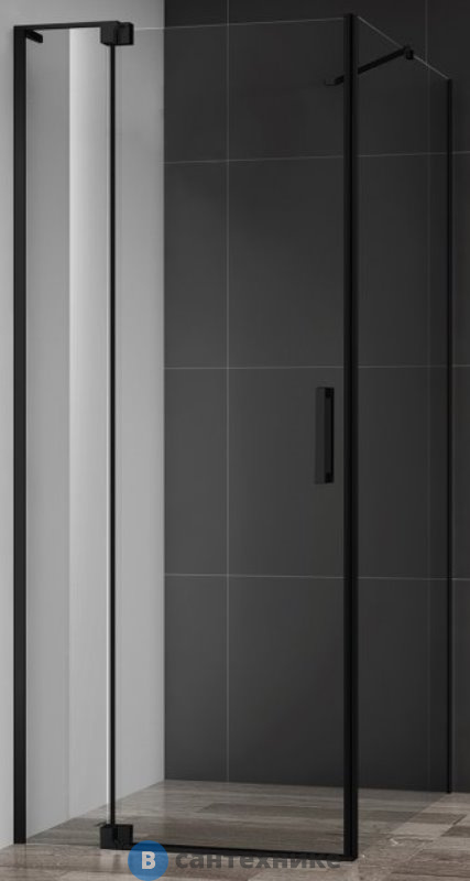 Душевой уголок Cezares SLIDER-AH-1-80-100/110-C-NERO без поддона