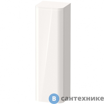 картинка Пенал подвесной Duravit Happy D.2 Plus 1336x400x360 1 дверь, 3 стекл. полки, DX с декоративным Топ 16x403x364, белый глянцевый (HP1261R2222 + топ HP030002222)