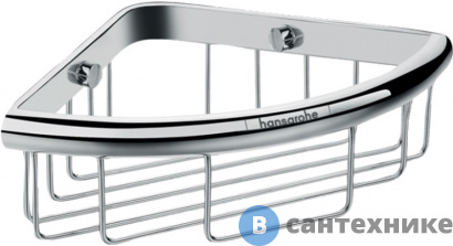 картинка Мыльница Hansgrohe 41710000 Logis UA угловая и полочка