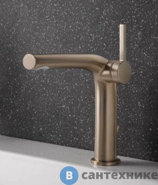 картинка Смеситель Keuco EDITION 400 51502030000 однорычажный для умывальника 150, с гарнитурой, бронза шлифованная