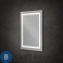 картинка Зеркало BelBagno SPC-KRAFT-500-900-SENS-NERO в алюминиевой раме со встроенным светильником и сенсорным выключателем по периметру рамы, 500x900x32 мм