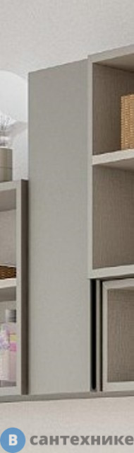 Колонна Cezares 53148 подвесная с одной распашной дверцей, реверсивная Bianco Lucido (20x14x100)