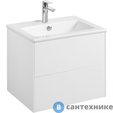 картинка Тумба под раковину Акватон Сохо 60 1A258001AJ010 белый глянец