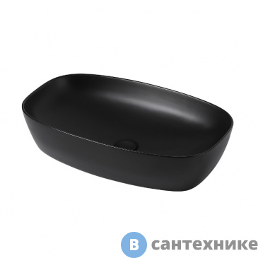 картинка Раковина ABBER Rechteck AC2206MB накладная чёрная матовая