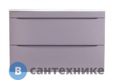 Тумба под раковину Style line подвесная Бергамо мини 90 (2 ящ.) Люкс антискрейтч серый, PLUS (2000949237183)