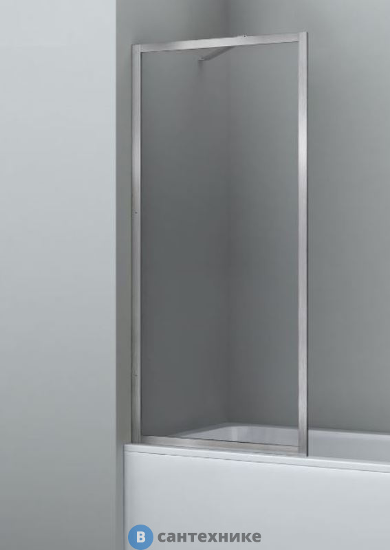 Шторка для ванны WasserKRAFT Abens 20W01-80 Brushed nickel Fixed