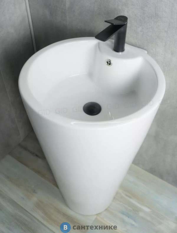 Раковина напольная GID-ceramic Nb136 белый (500х530х800)
