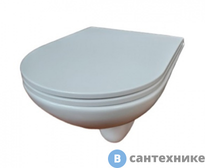 картинка Унитаз Bolu Tarrasa BL-34E2142 подвесной безободковый с ультратонким сиденьем с микролифтом