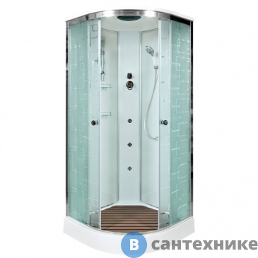 картинка Душевая кабина Deto EM1580 с гидромассажем