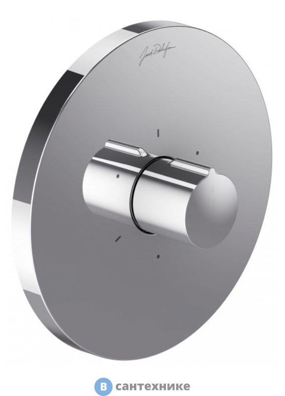 Переключатель Jacob Delafon ROUND E19032-CP встраиваемый, на 3 выхода, лицевая панель круглая (хром)