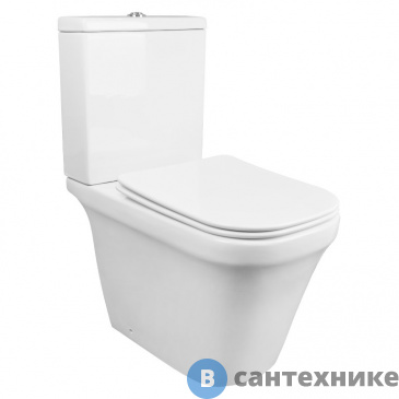 картинка Унитаз с бачком AZARIO Candy AZ-1503B безободковый с сиденьем микролифт, дюропласт. 635*365*775 мм