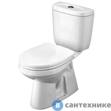 картинка Унитаз-компакт Santek АНИМО 1.WH30.2.133 с вертик. выпуском, двухр.арм., сид.дюропласт /36х62,5/(белый)