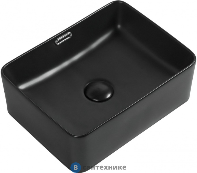 Раковина Aquanet PERFECT-1-MB керамическая накладная 405х315х140, чёрный матовый (273678)