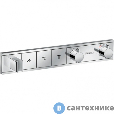 картинка Смеситель Hansgrohe RainSelect 15356000 RainSelect с 3 кнопками, хром, без внутренней части