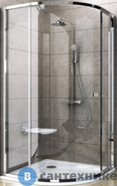 картинка Душевое ограждение Ravak Pivot PSKK3-100 блестящая + Транспарент (376AAC00Z1)