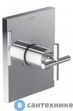 картинка Переключатель Jacob Delafon CLASSIC E75415-CP встраиваемый, на 3 выхода, классический дизайн лицевой панели (хром)