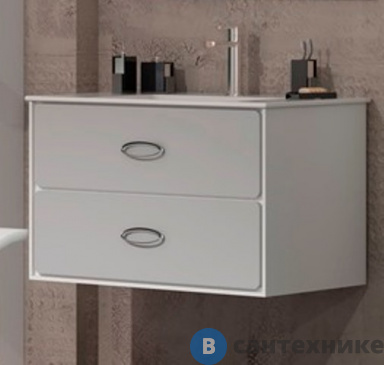 картинка Тумба под раковину SMILE Монтэ 90, цв. светло-серый