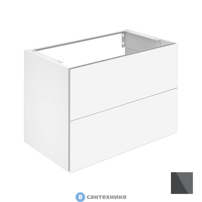 Тумба под раковину Keuco PLAN 32963110000, 2 ящика, 800х605х490 мм, к/ф: антрацит