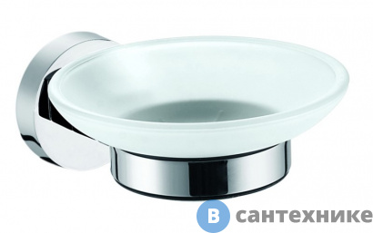 картинка Мыльница AZARIO NESSY стеклянная, хром (AZ-73108)