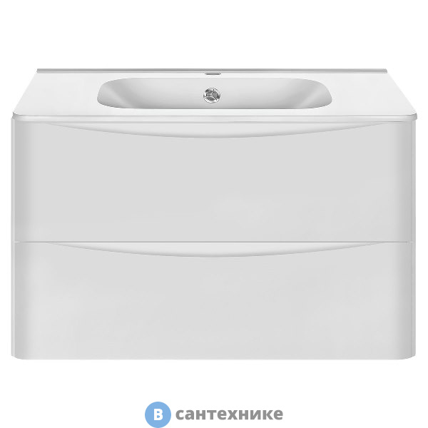 Тумба под раковину Vincea Paola 800 подвесная, 2 выкатных ящика soft close, G.White (VMC-2P800GW)