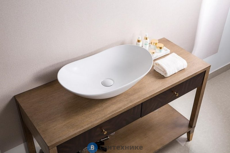 Раковина BelBagno BB1404 накладная керамическая, белый 605x370x150