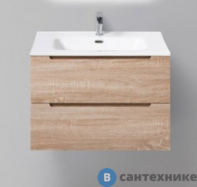 картинка Тумба под раковину BelBagno 71 см ETNA-700-2C-SO-WO-P подвесная с двумя выкатными ящиками Rovere Bianco