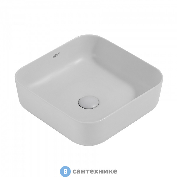 Раковина ABBER Rechteck AC2211MLG светло-серая матовая накладная
