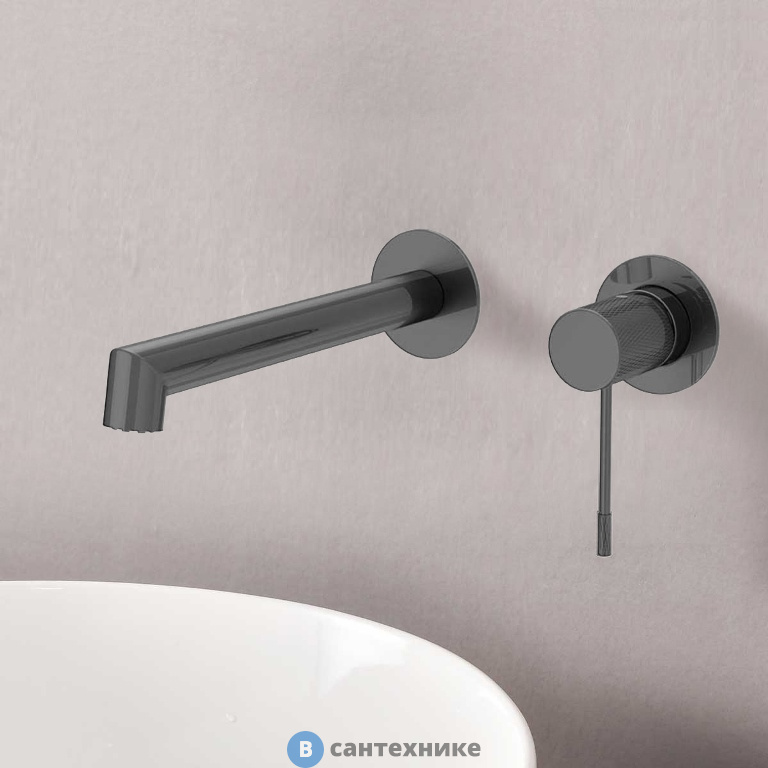 Смеситель Vincea Desire VBFW-1D1GM для раковины встраиваемый однорычажный, вороненая сталь