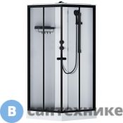 Душевая кабина АМ.РМ X-Joy W94C-403-090BT Square 90x90, профиль мат. чёрный, стекло прозрачное