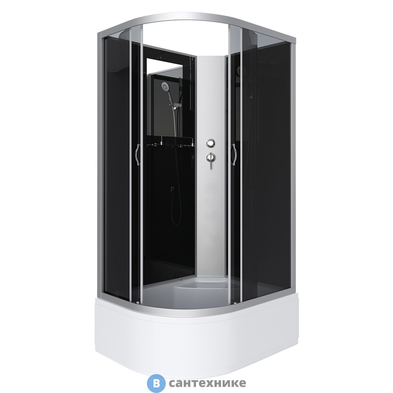 Душевая кабина Niagara NG-2510-14RBK (1200х800х2150) высокий поддон, стекло тонированное