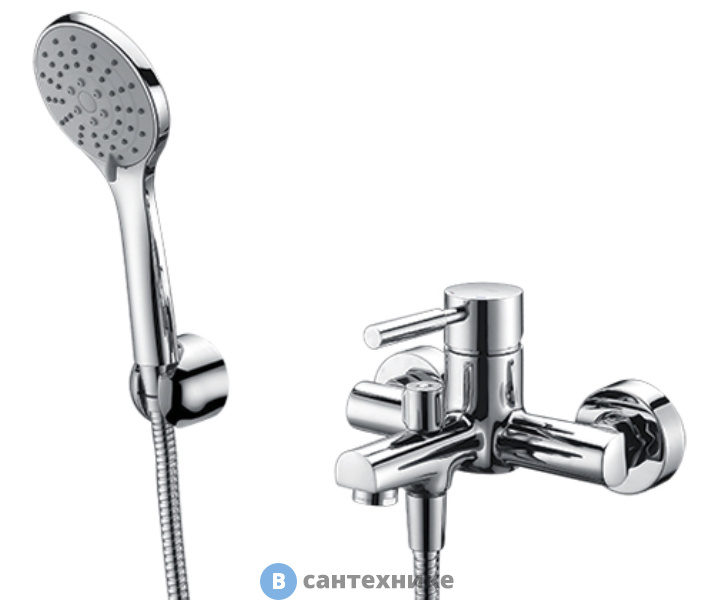 Смеситель WasserKRAFT Main 4101 для ванны с коротким изливом латунь, хромоникелевое покрытие