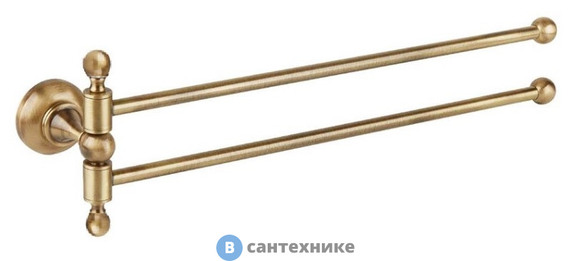 Полотенцедержатель Cezares APHRODITE-TD09-02-M двойной, поворотный, бронза